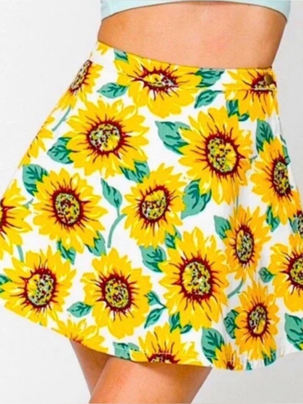 American Apparel Sunflower Circle Skirt XS
